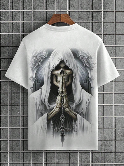 Skulls and Style: Men's Casual Short Sleeve T-Shirt for Summer