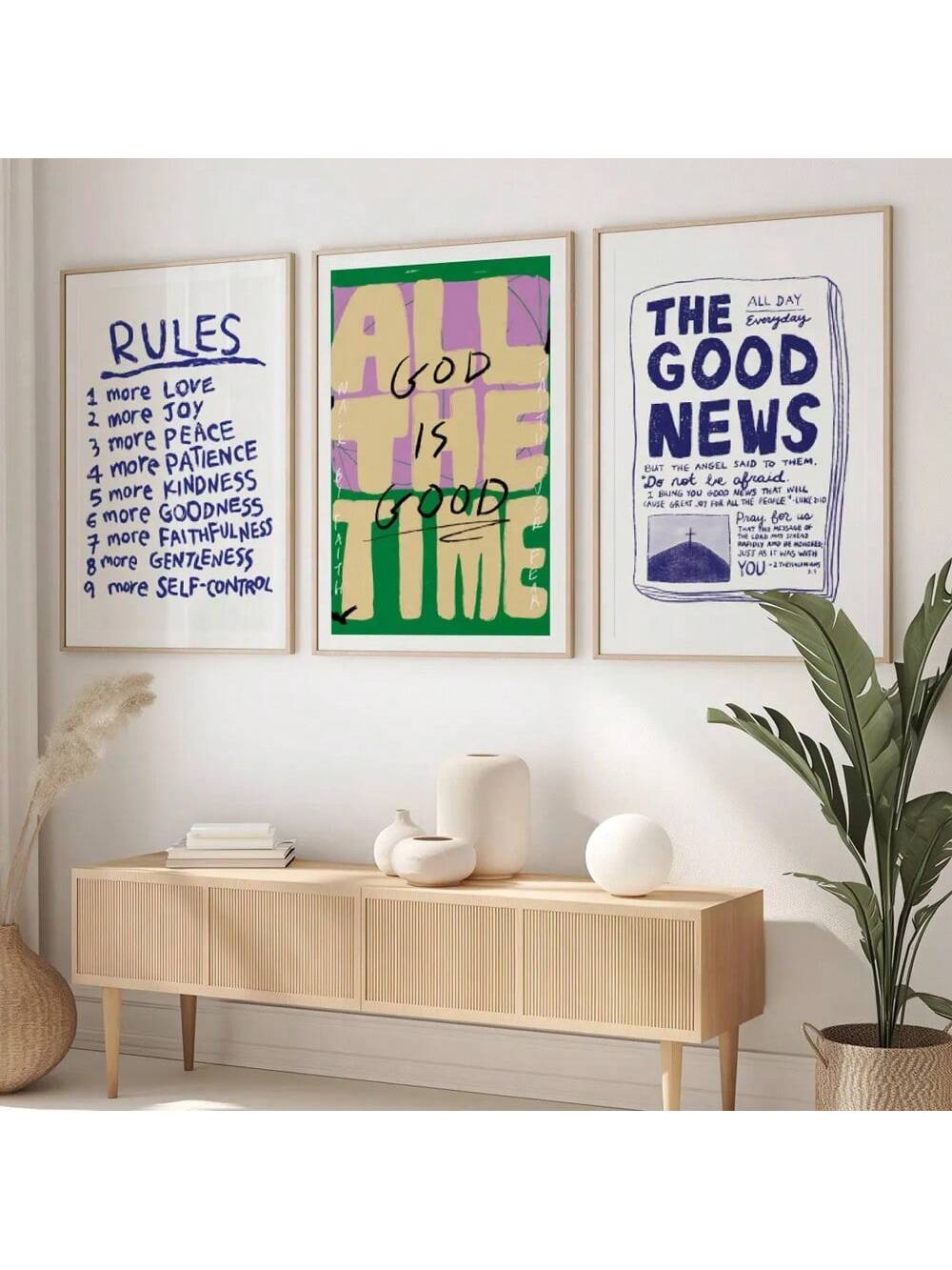 Elevate your home's decor with our Aesthetic Christian Wall Art Bundle. Each piece features modern and inspirational designs that embody the themes of faith and hope. Perfect for any room, these prints are a constant reminder of the strength and beauty of your beliefs. Add a touch of inspiration to your walls with this unique bundle.