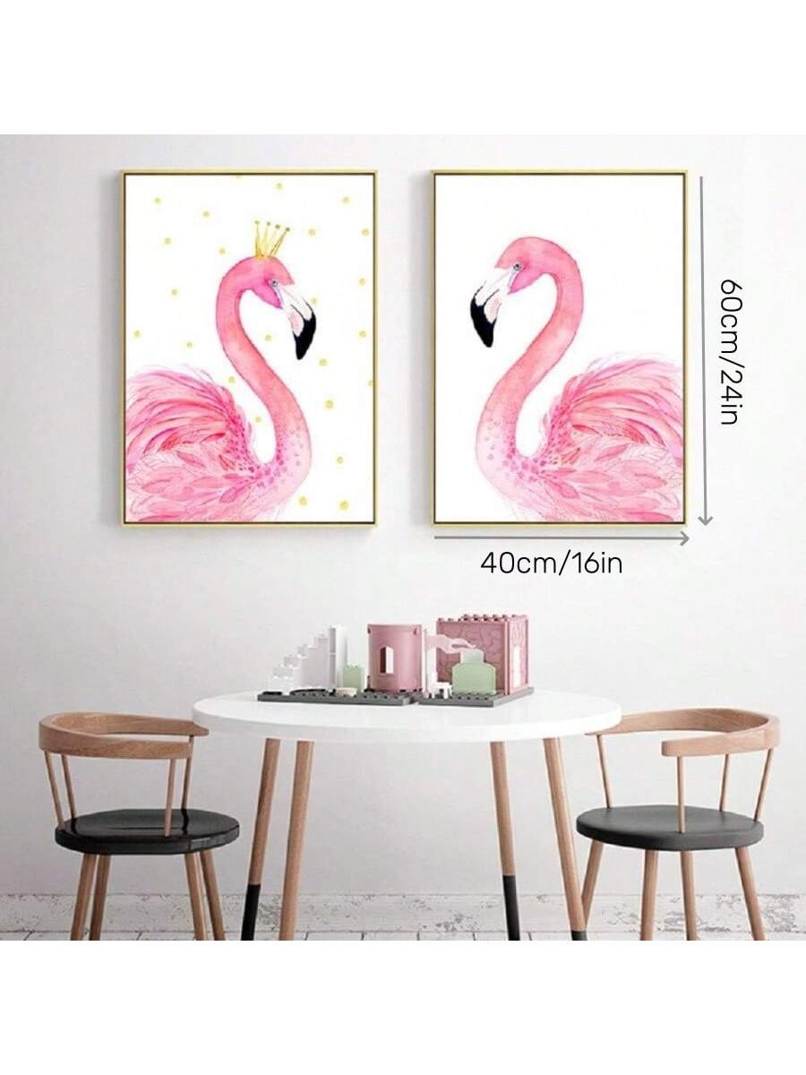 Enhance your home decor with our Vintage Tropical Flamingo Canvas Prints. This 3 piece set features beautiful and timeless artwork, perfect for adding a touch of elegance to any room. Made with high-quality materials, these prints will bring a sense of charm and sophistication to your walls.