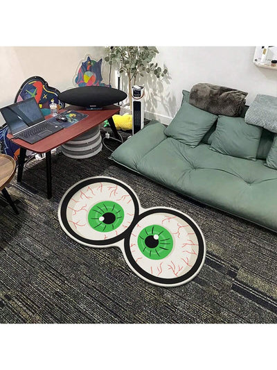 Fun and Whimsical Big-Eyed Cartoon Patterned Carpet: A Soft and Plush Decorative Rug for Every Room in Your Home