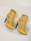 Fall/Winter Chic Color-Blocking Stiletto Boots for Women