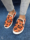 Spooky Style: Women's Halloween Canvas Slip-On Flats – Comfortable and Non-Slip