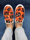 Spooky Style: Women's Halloween Canvas Slip-On Flats – Comfortable and Non-Slip