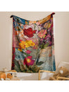 Floral Patchwork Wool Blanket: A Cozy Countryside Gift for Your Daughter