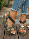 Chic Waterproof Wedge Sandals with Metallic Buckle - Perfect for Outdoor Adventures!