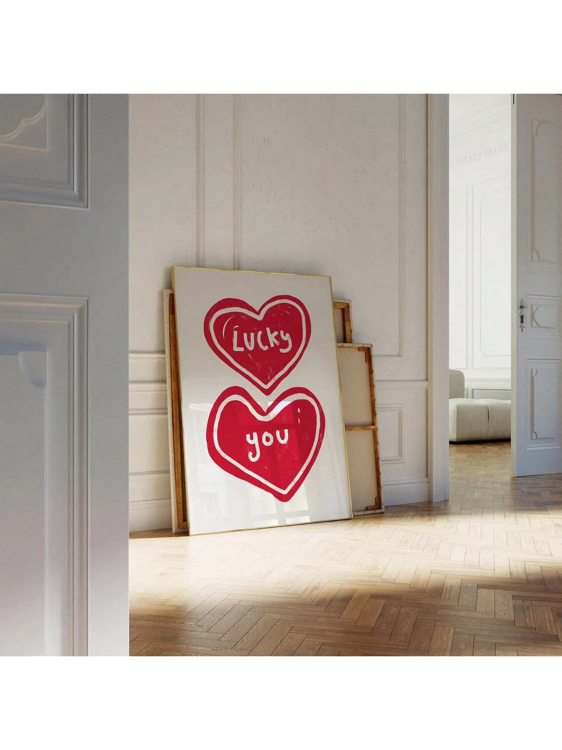 Elevate the aesthetics of your apartment with Lucky You: Hand-Drawn Red Heart Aesthetic Wall Art. This trendy decor piece features a hand-drawn red heart design, perfect for creating a unique and stylish atmosphere. With its dopamine-inducing effect, this wall art will bring luck and positive vibes to any room.