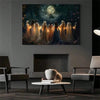 Summoning Moonlight Halloween Canvas - Spooky Wall Art for Home and Office