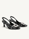 Halloween Stiletto Shoes: Black & White Fashionable Pointed-Toe Staple