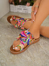 Rainbow Bowknot Massage Bottom Beach Sandals: Feel Comfortable and Stylish