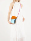 Summer Chic: Colorblock Patent Leather Crossbody Phone Case & Coin Purse