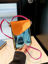 Summer Chic: Colorblock Patent Leather Crossbody Phone Case & Coin Purse