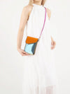 Summer Chic: Colorblock Patent Leather Crossbody Phone Case & Coin Purse