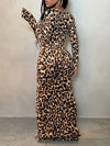 Wild Elegance: Leopard Print Bodycon Dress for Stylish Spring & Summer Nights