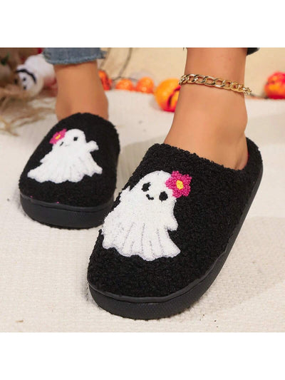 Pink Ghost Shaped Anti-Slip Home Wear Slippers: The Perfect Halloween Treat!