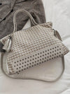 Stylish Vintage Rivet and Tassel Tote Bag for the Fashionable Commuter