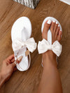 Glamorous Summer: Metallic Bow Flat Sandals for Women