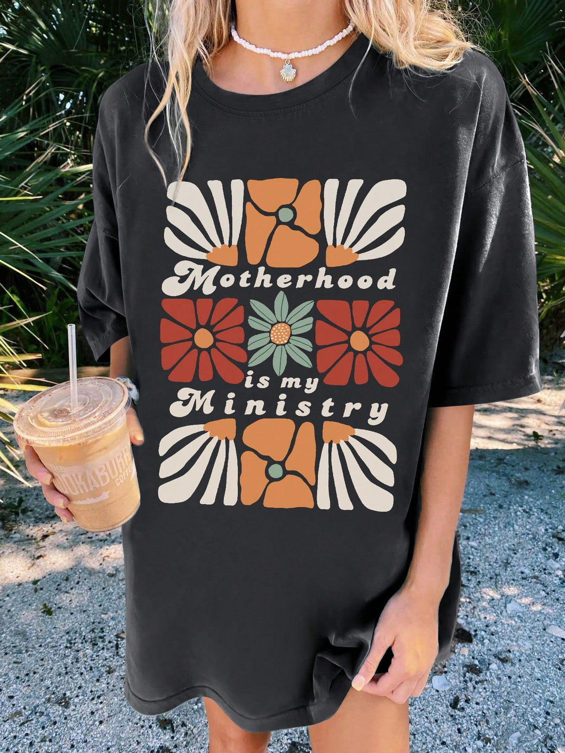 Get ready for summer vibes with this Floral Slogan Casual T-Shirt for Women. The drop shoulder style adds a touch of personality to this must-have piece. Made with high-quality materials, it's perfect for any casual occasion. Stay on-trend and comfortable with this stylish t-shirt.