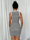 Chic Striped Sleeveless Bodycon Mini Dress for Effortless Style