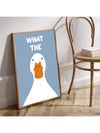 Quirky Duck Print Canvas Art: Fun Bathroom Decor for a Splash of Pink