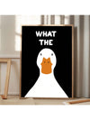 Quirky Duck Print Canvas Art: Fun Bathroom Decor for a Splash of Pink