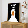 Quirky Duck Print Canvas Art: Fun Bathroom Decor for a Splash of Pink