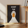 Quirky Duck Print Canvas Art: Fun Bathroom Decor for a Splash of Pink