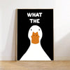 Quirky Duck Print Canvas Art: Fun Bathroom Decor for a Splash of Pink