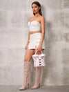 Woven Bustier Corset Top Handle Bag: Street Funny Y2K Fashion for the Cool Hot Girl