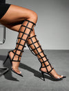 Roman Pattern High Heel Sandals: Sexy and Chic Halloween Style