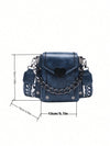 Chic Heart-Shaped Mini Square Bag with Thick Chain Strap – Perfect for Casual Outings and Stylish Events