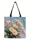 Van Gogh Floral Canvas Tote Bag: Aesthetic Art Handbag for Art Lovers