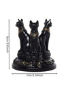 Elegant Bastet Cat Statue with Crystal Ball Stand - Enchanting Resin Collectible Figurine for Home and Garden Décor