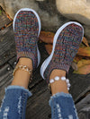 Women's Breathable Knitted Slip-On Sports Shoes - Lightweight & Comfortable Casual Sneakers