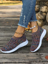 Women's Breathable Knitted Slip-On Sports Shoes - Lightweight & Comfortable Casual Sneakers