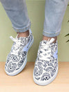 Stylish Skull Print Lace-Up Sneakers: Perfect for Halloween Fun!