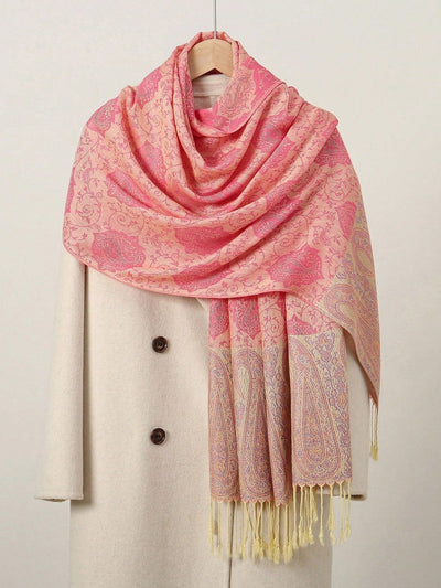 Luxury Vivid Cashmere Scarf: Elevate Your Winter Style With Jacquard Wraps and Ponchos