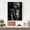 Gothic Skeleton Love Canvas Print - Skull Themed Wall Decor for a Unique Home Ambiance