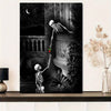 Gothic Skeleton Love Canvas Print - Skull Themed Wall Decor for a Unique Home Ambiance