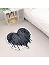 Heartfelt Home: Black Heart Pattern Carpet Rug for All Rooms