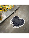 Heartfelt Home: Black Heart Pattern Carpet Rug for All Rooms