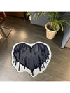 Heartfelt Home: Black Heart Pattern Carpet Rug for All Rooms