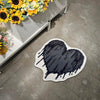 Heartfelt Home: Black Heart Pattern Carpet Rug for All Rooms