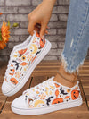 2024 New Arrivals: Halloween Pattern Plus Size Canvas Sneakers for Women