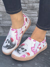 Skull & Red Rose Print Casual Halloween Sneakers - Comfortable Lace-up Loafers for Women