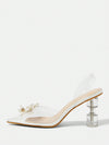 Floral Clear Heel Pumps: Elegant Summer Vacation Shoes for Women