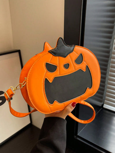 Pumpkin Punk: Steampunk Gothic Crossbody Bag for Teen Girls and College Students