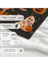 Cozy Halloween Ghost Printed Flannel Blanket: Perfect for Home, Office, or Travel