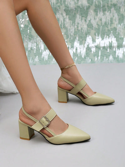 Stylish and Comfortable Beige High Heeled Sandals for Women