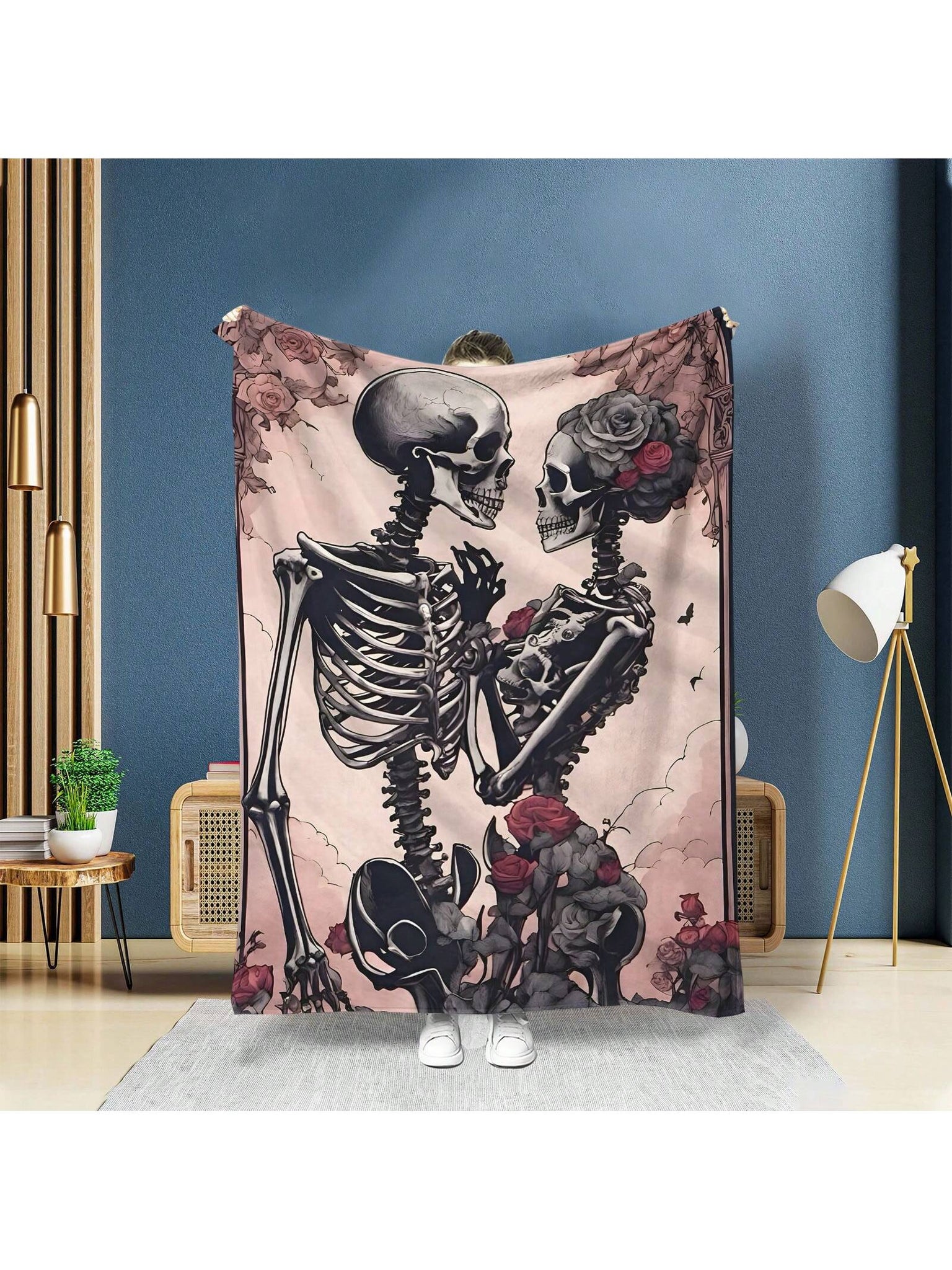 Stay warm and festive this Halloween with our Cozy Halloween Vibes blanket. Made of soft flannel, it's perfect for snuggling at home, in the office, or while traveling. Embrace the spooky season with this comfortable and versatile addition to your cozy collection.