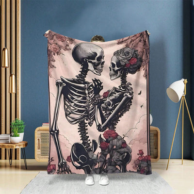 Cozy Halloween Vibes: Soft Flannel Blanket for Home, Office, and Travel